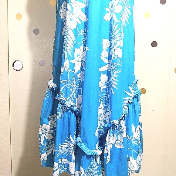 VINTAGE MALAMA TROPICAL FLORAL HAWAIIAN SLEEVELESS SUNDRESS VACATION LEISURE - Picture 6 of 10